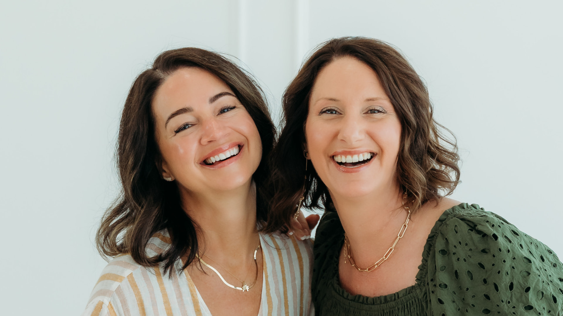 Satin and Sarah laughing together