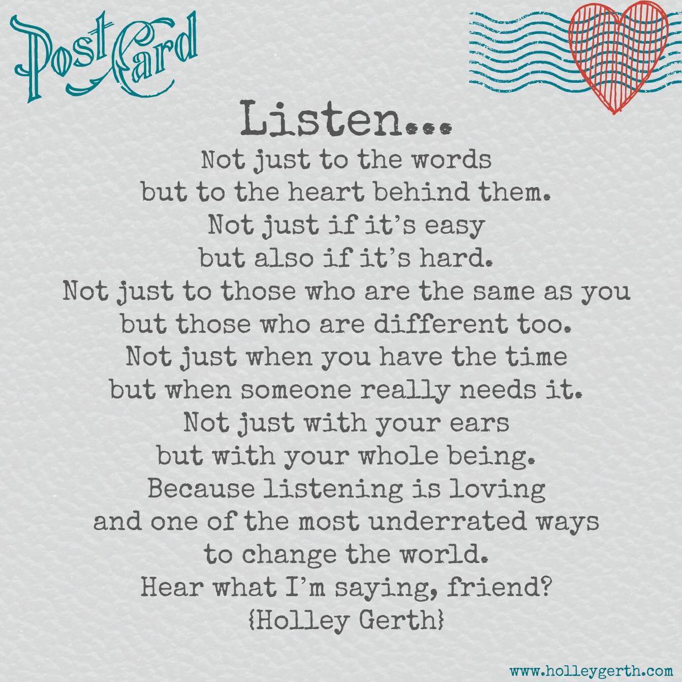 Learning to Listen