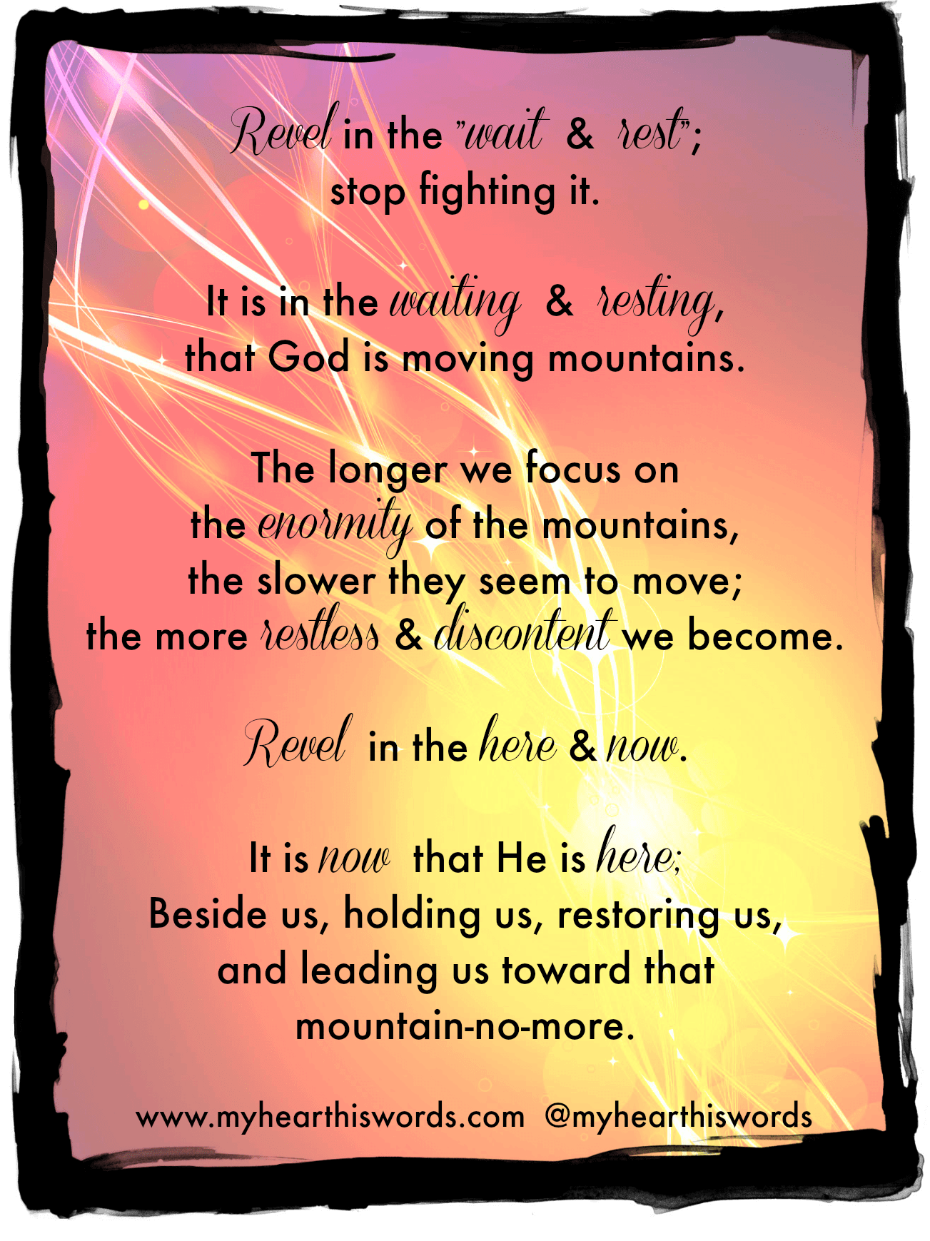 Reveling in "Wait"