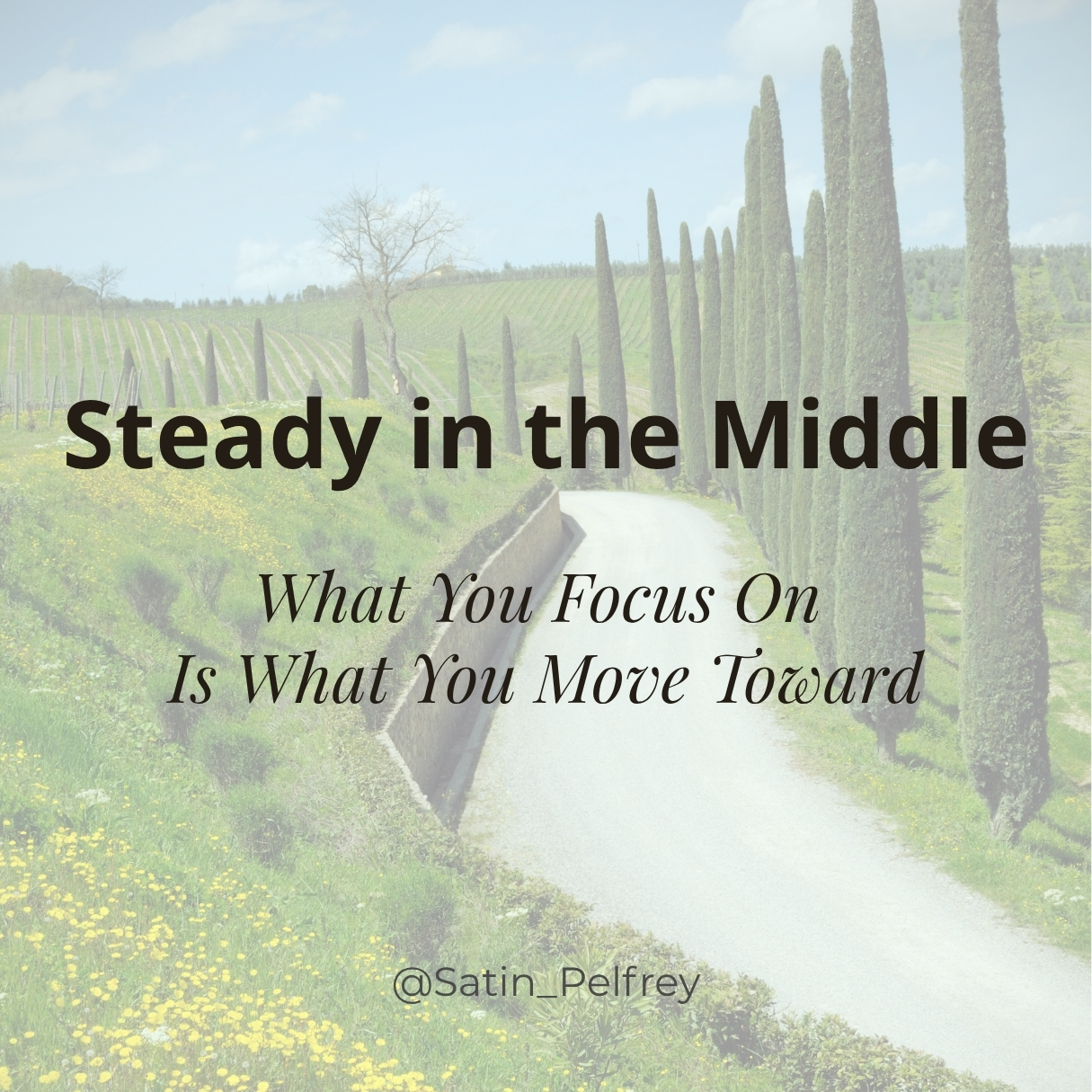 Steady in the Middle: What You Focus On Is What You Move Toward